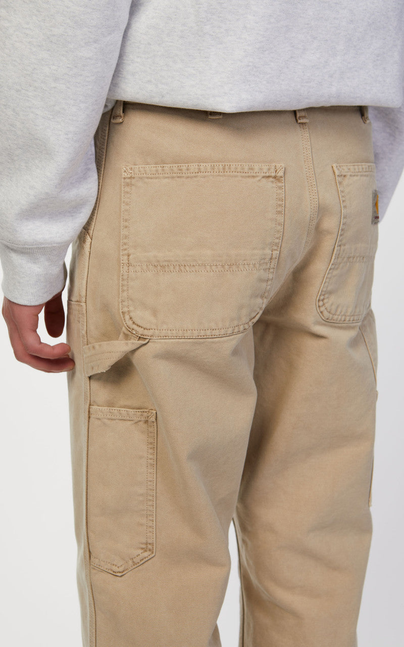 Carhartt WIP Double Knee Pant Dearborn Canvas Faded Dusty H Brown