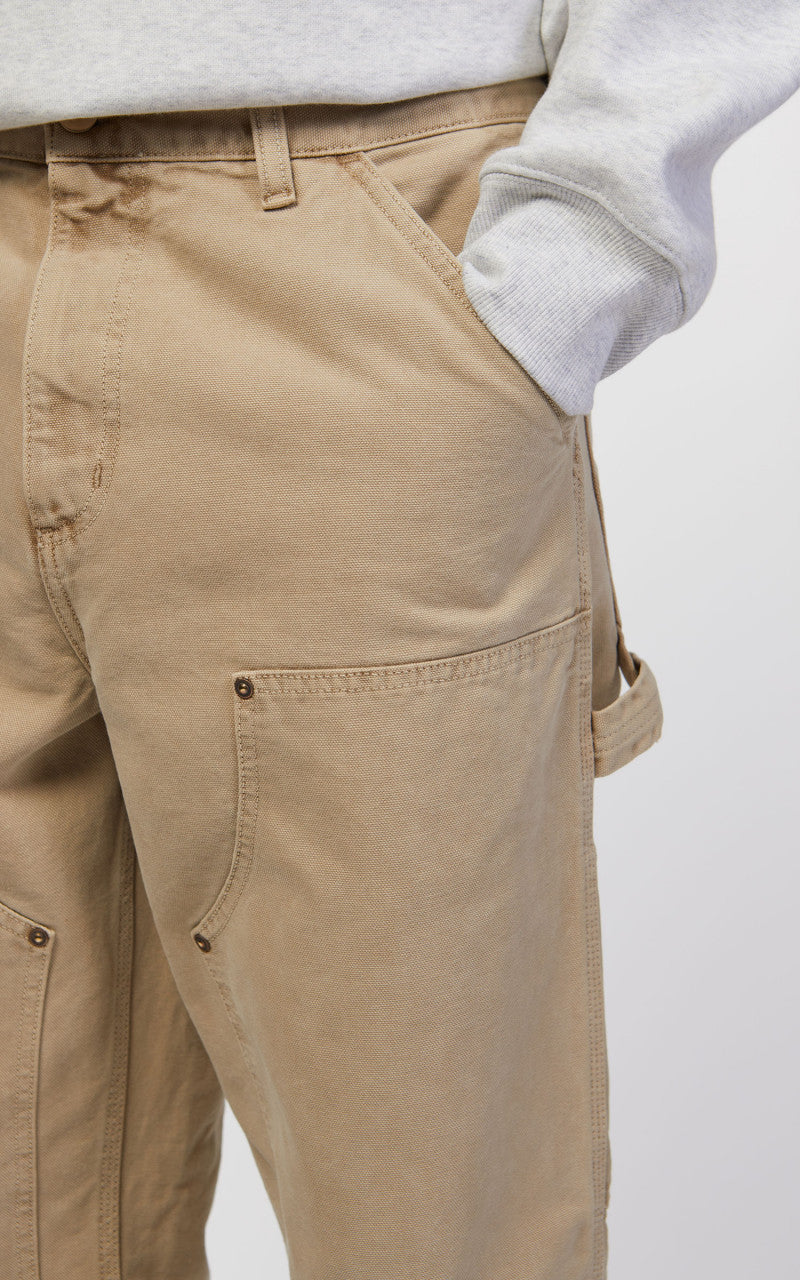Carhartt WIP Double Knee Pant Dearborn Canvas Faded Dusty H Brown