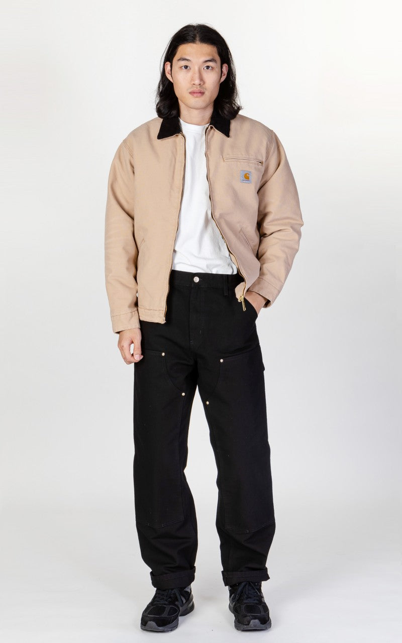 Carhartt WIP Double Knee Pant Dearborn Canvas Rinsed Black