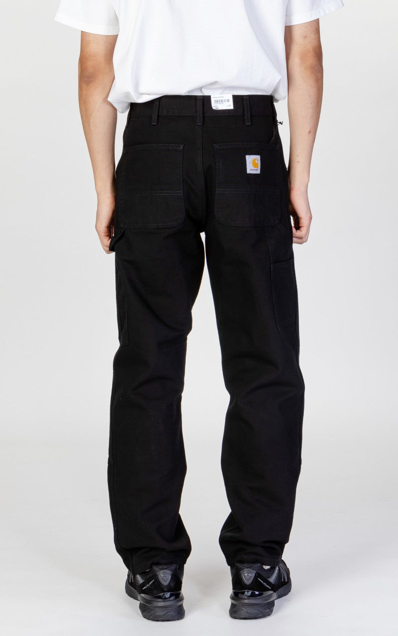 Carhartt WIP Double Knee Pant Dearborn Canvas Rinsed Black