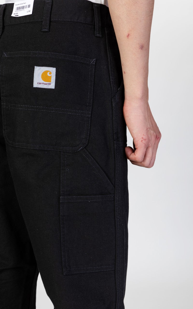 Carhartt WIP Double Knee Pant Dearborn Canvas Rinsed Black