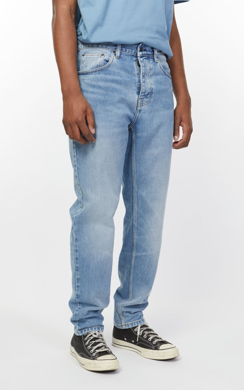 Carhartt WIP Newel Pant Blue Light Used Washed