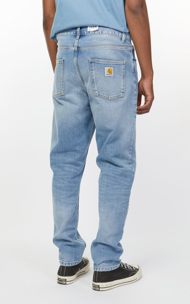 Carhartt WIP Newel Pant Blue Light Used Washed