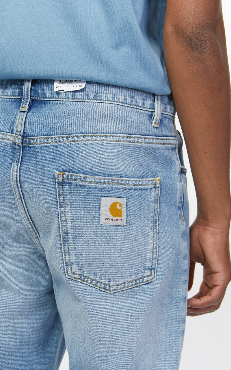 Carhartt WIP Newel Pant Blue Light Used Washed