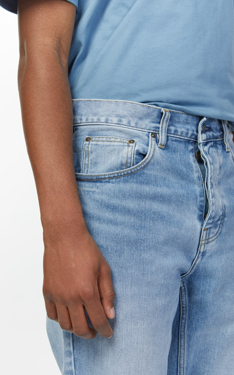 Carhartt WIP Newel Pant Blue Light Used Washed