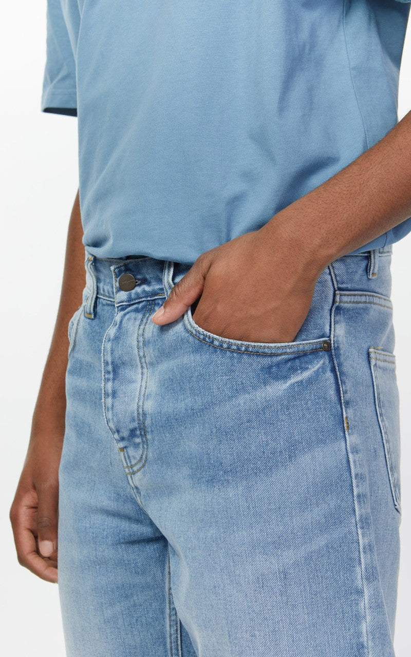 Carhartt WIP Newel Pant Blue Light Used Washed