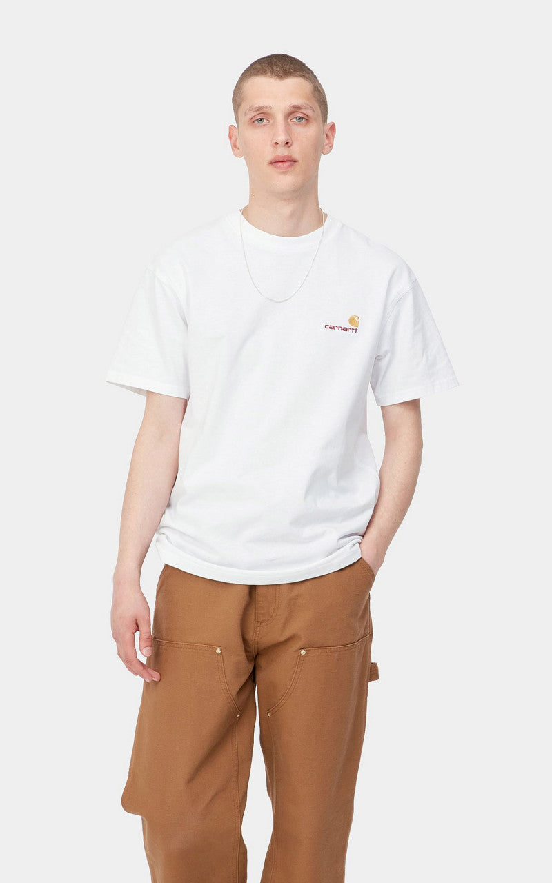 Carhartt WIP S/S American Script T-Shirt White
