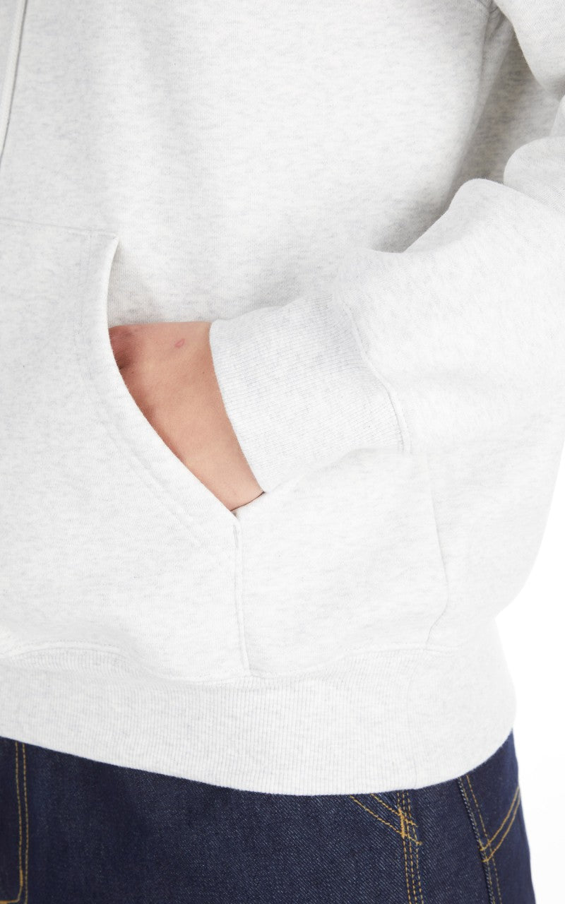 Carhartt WIP Hooded Carhartt Sweat Ash Heather/White