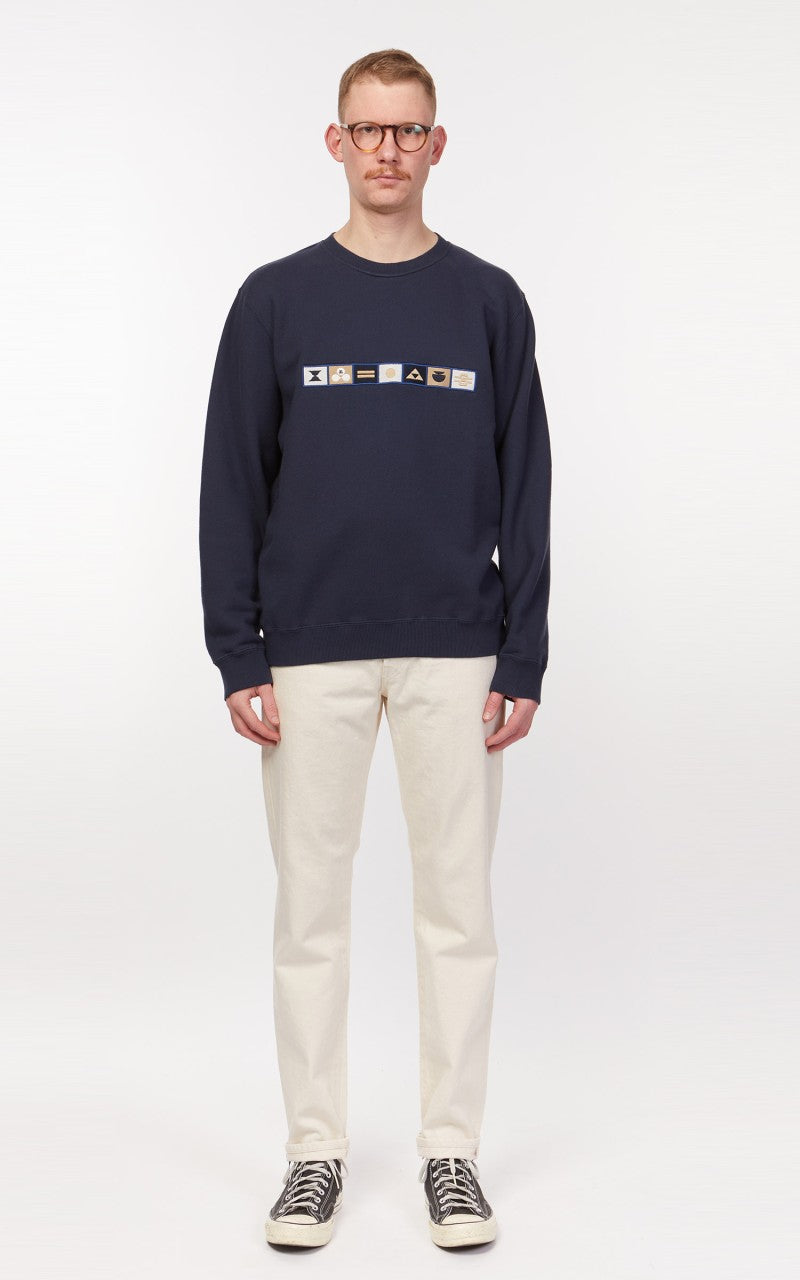 Edwin Karma Heavy Felpa Sweat Navy Blazer