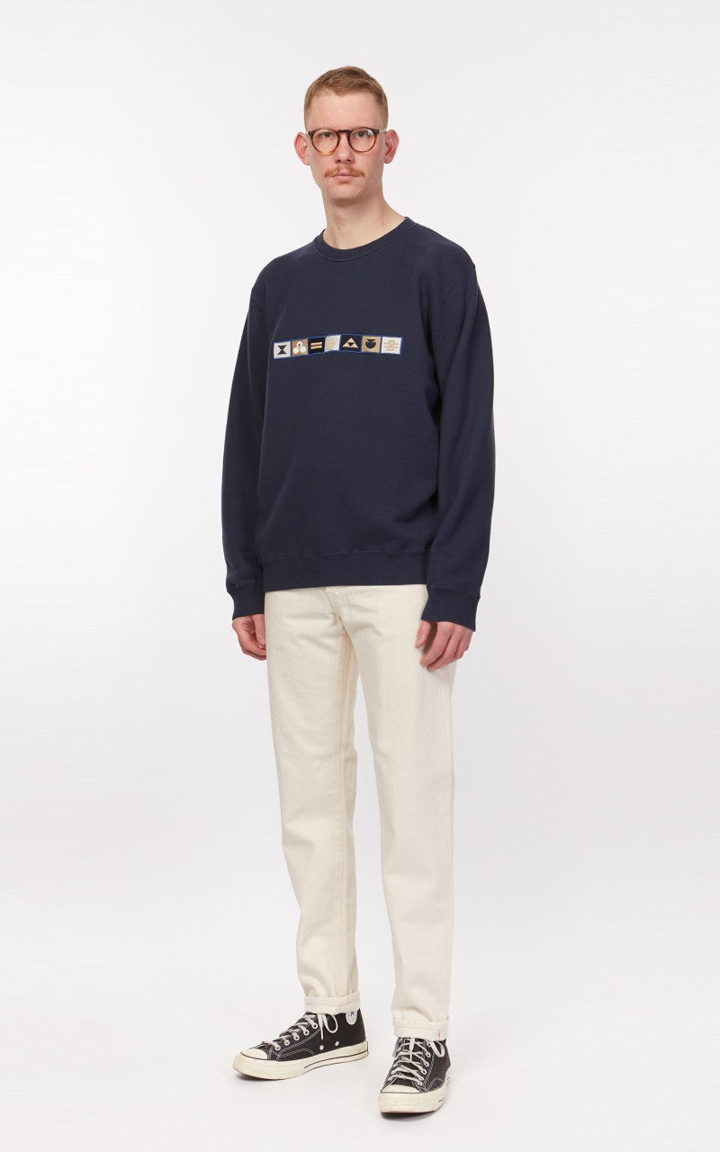 Edwin Karma Heavy Felpa Sweat Navy Blazer