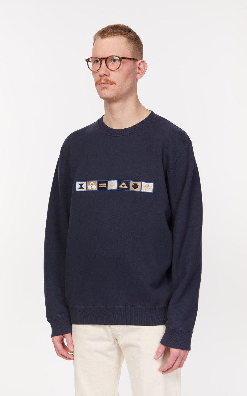 Edwin Karma Heavy Felpa Sweat Navy Blazer