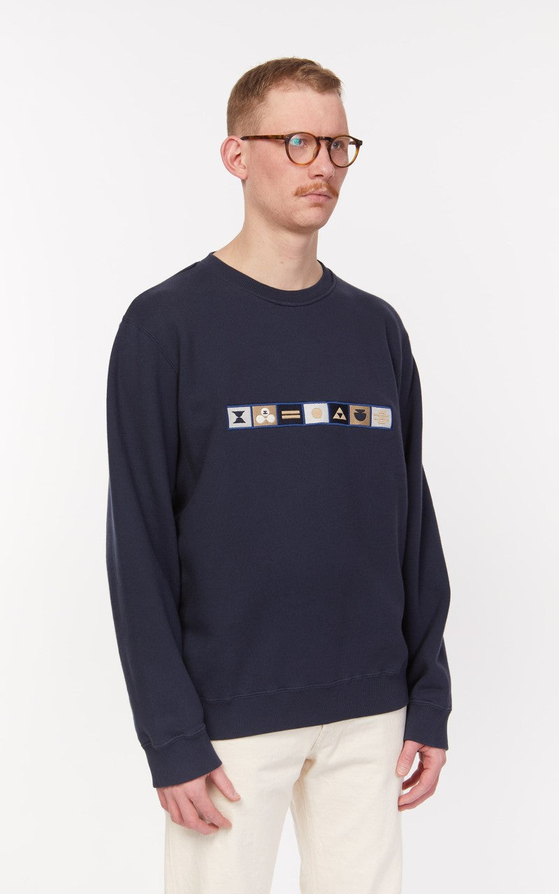 Edwin Karma Heavy Felpa Sweat Navy Blazer