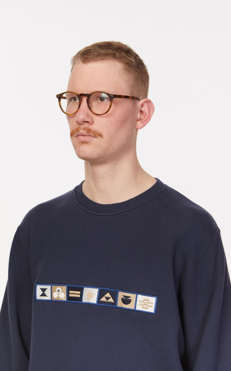 Edwin Karma Heavy Felpa Sweat Navy Blazer