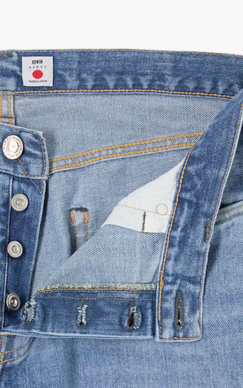 Edwin Regular Tapered "Made in Japan" 12.6oz Yoshiko Left Hand Denim Blue Light Used