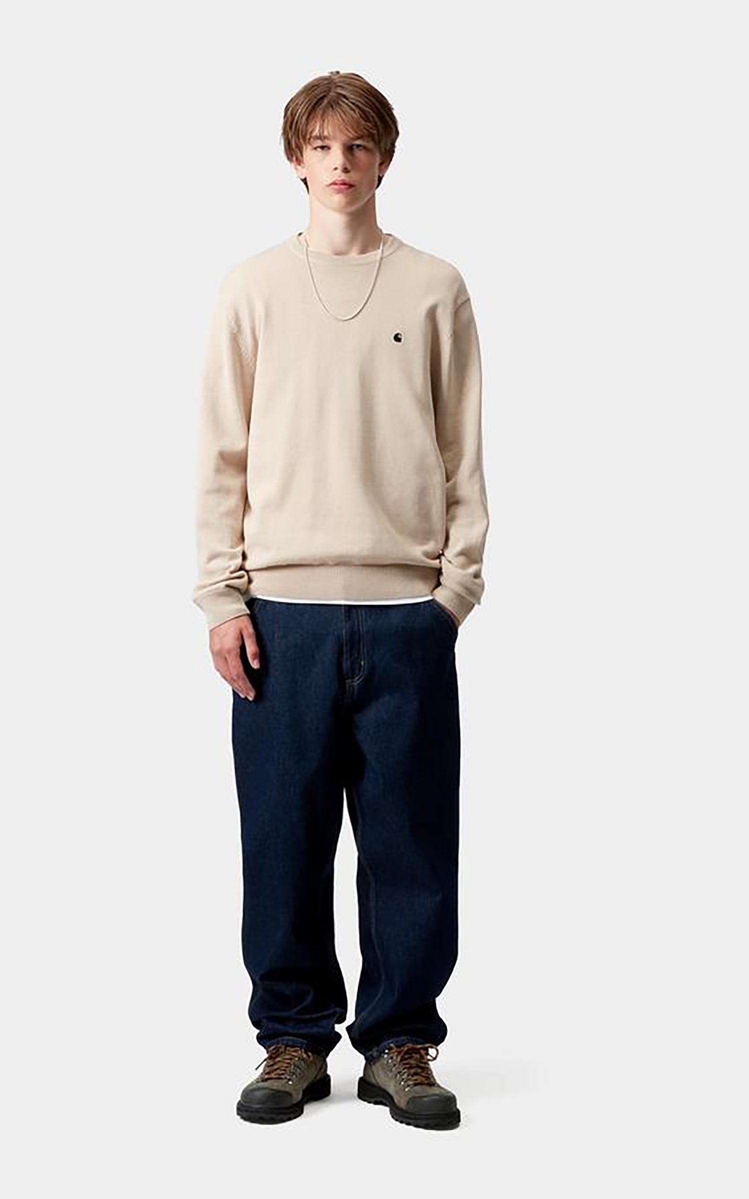 Carhartt WIP Madison Sweater Fleur De Sel/Black