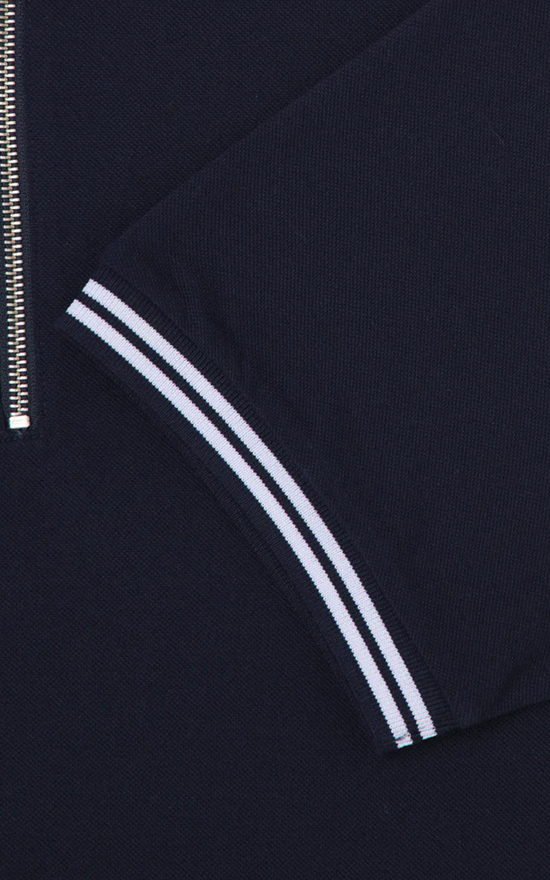 Edwin Affect Polo Pique Shirt Maritime Blue