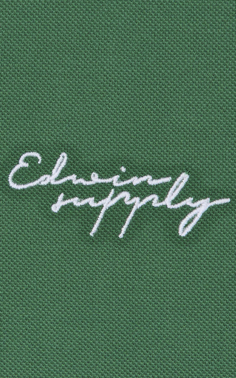 Edwin Affect Polo Pique Shirt Foliage Green