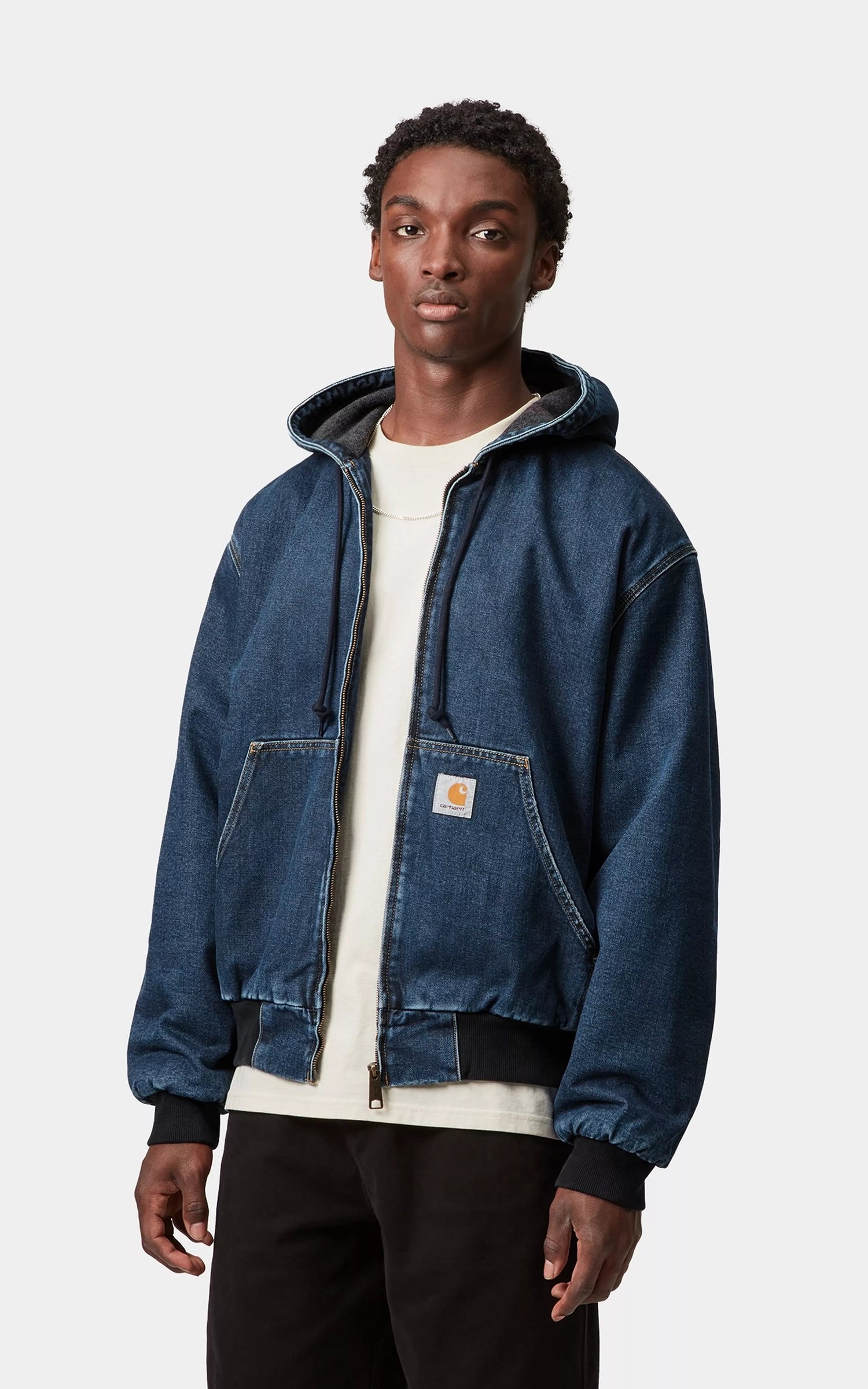 Carhartt WIP OG Active Jacket Maitland Denim Lined Stone Washed Blue