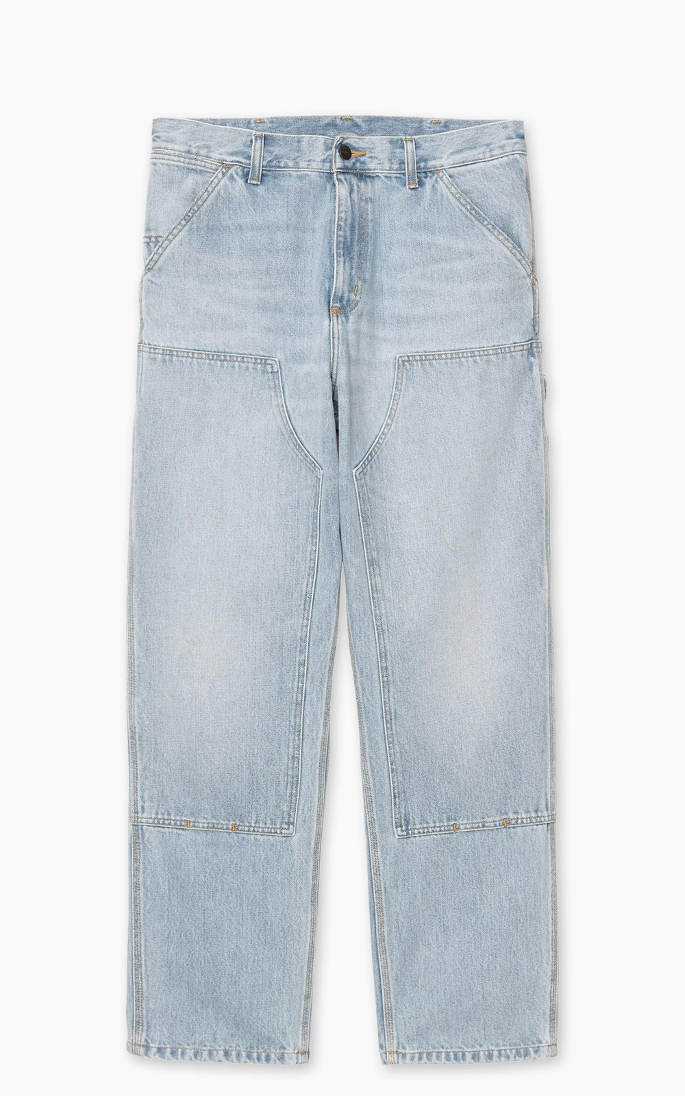 Carhartt WIP Double Knee Pant Smith Denim Heavy Worn Bleached Blue