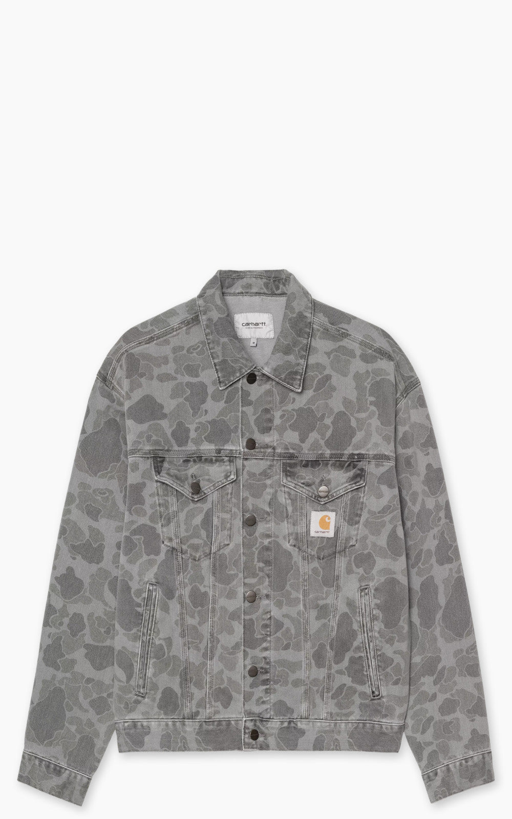 Carhartt WIP Duck Helston Jacket Maitland Camo Duck Denim Heavy Bleach