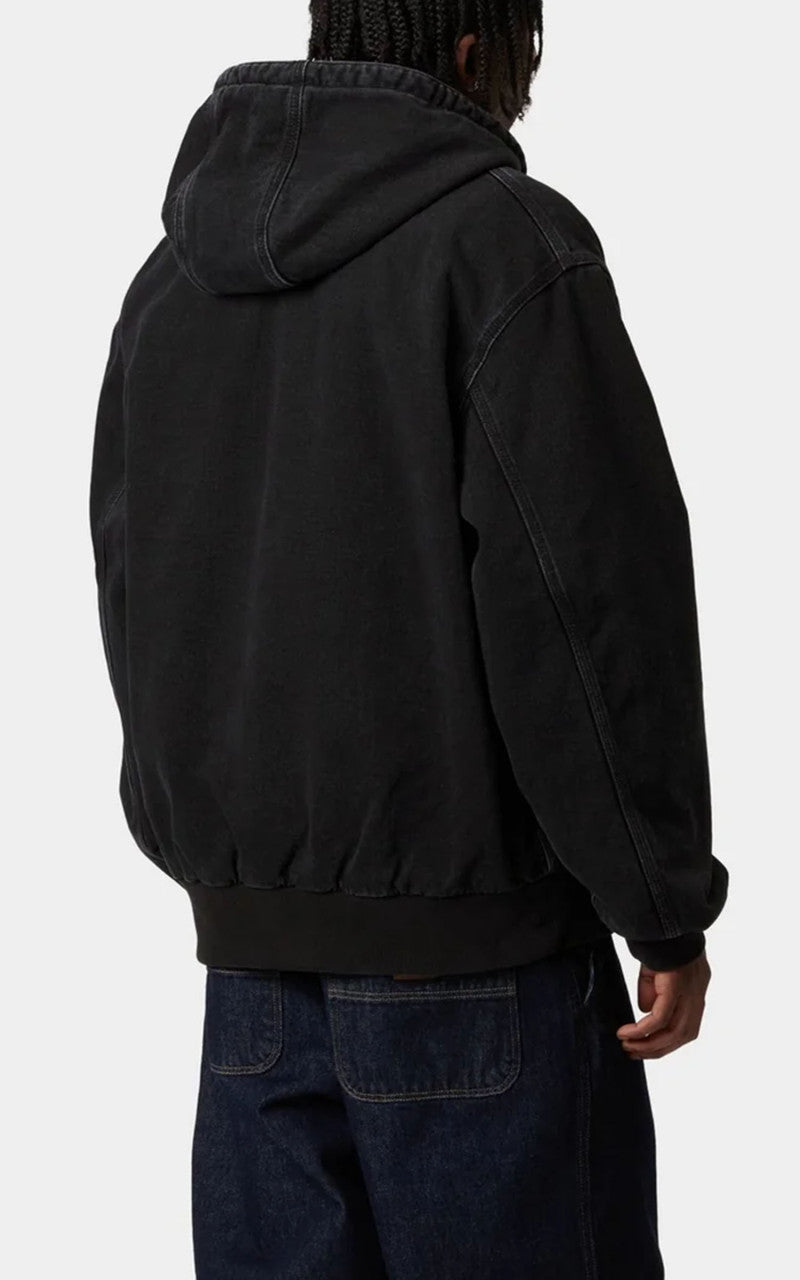 Carhartt WIP OG Active Rivet Jacket Maitland Denim Lined Stone Washed Black