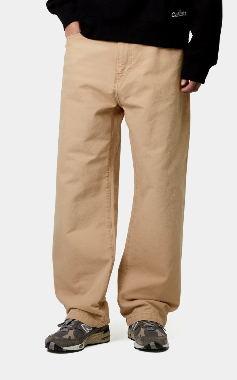 Carhartt WIP Landon Pant Dearborn Canvas Denim Stone Canvas Dusty H Brown