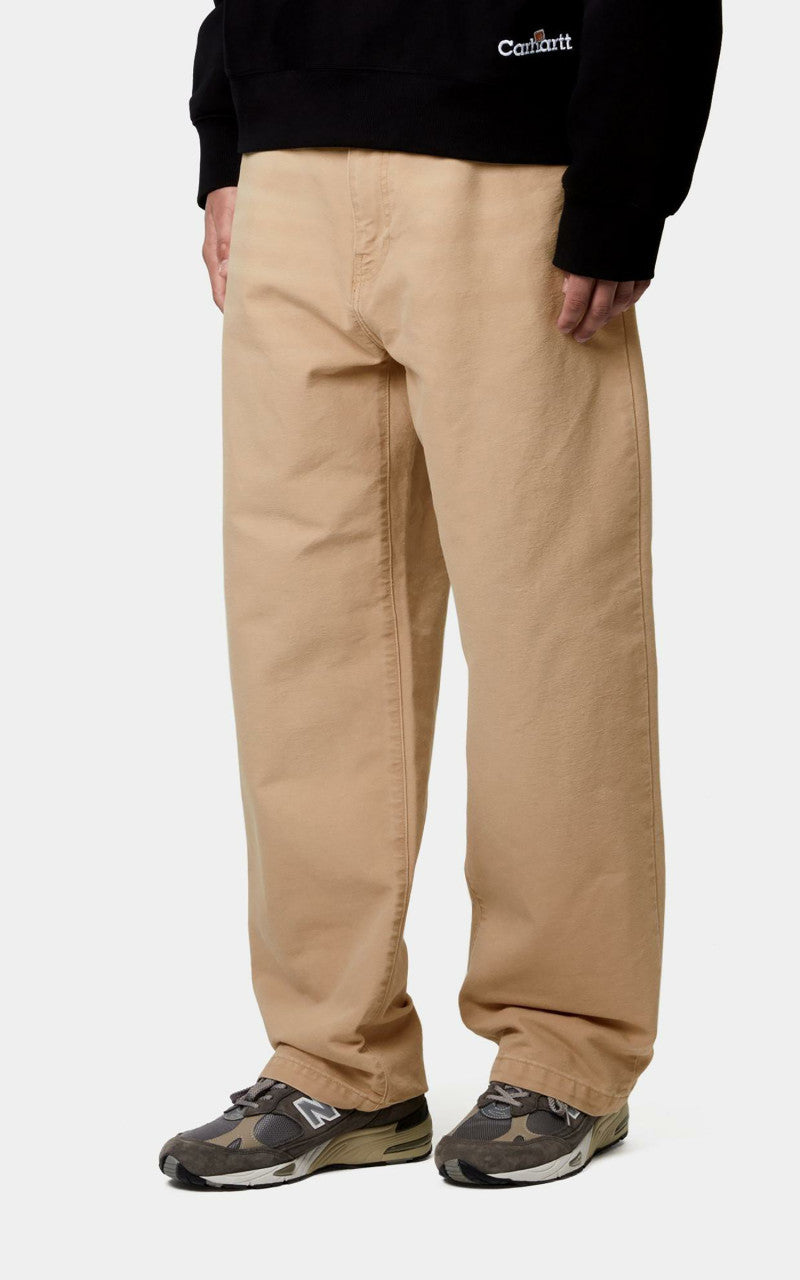 Carhartt WIP Landon Pant Dearborn Canvas Denim Stone Canvas Dusty H Brown