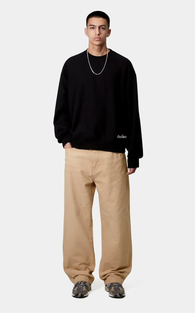 Carhartt WIP Landon Pant Dearborn Canvas Denim Stone Canvas Dusty H Brown