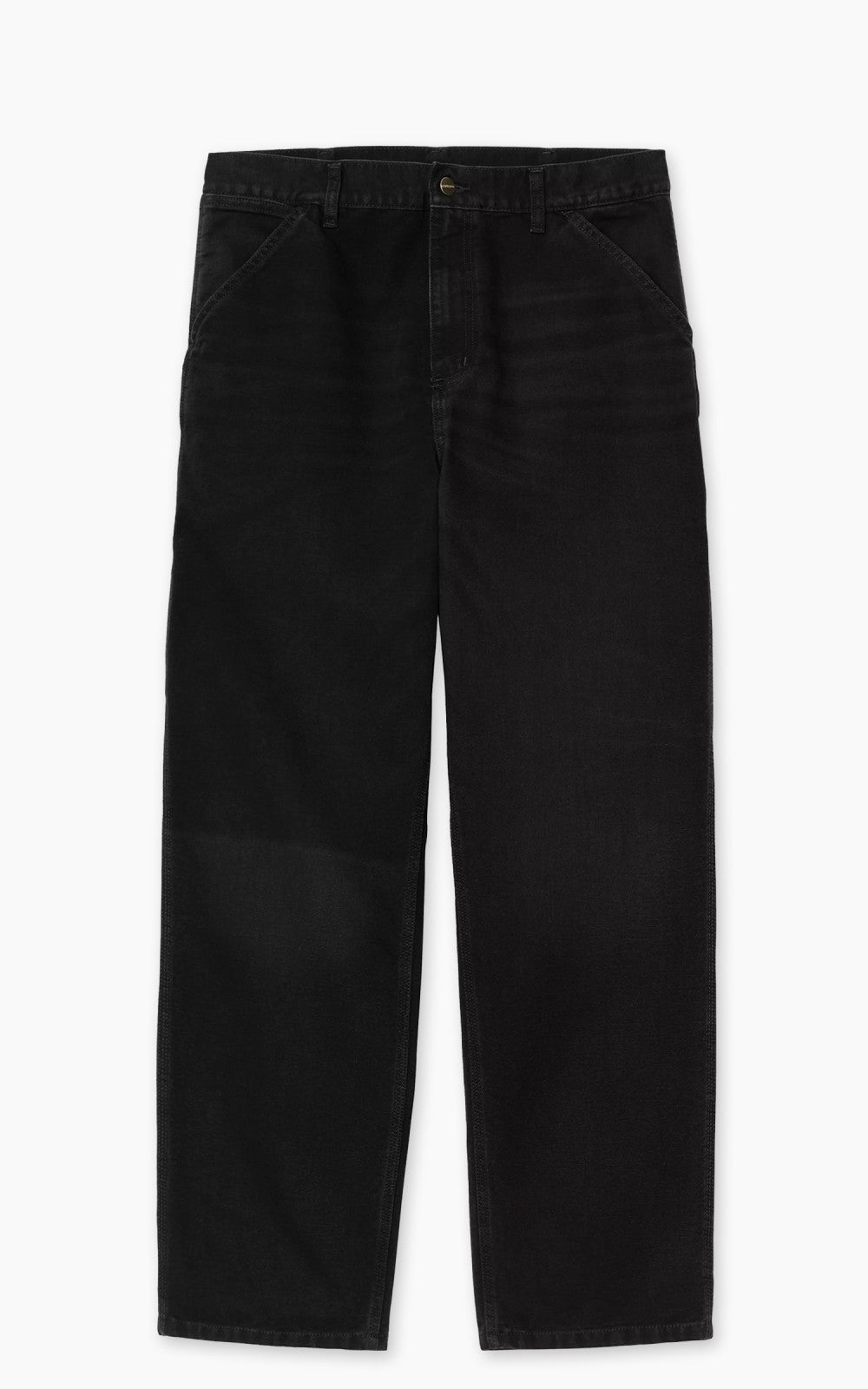Carhartt WIP Single Knee Pant Dearborn Canvas Stone Canvas Black