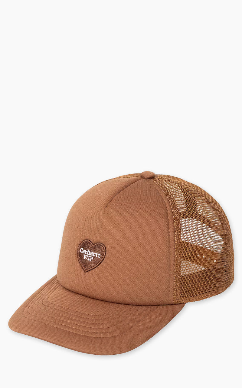 Carhartt WIP Heart Patch Trucker Cap Hamilton Brown