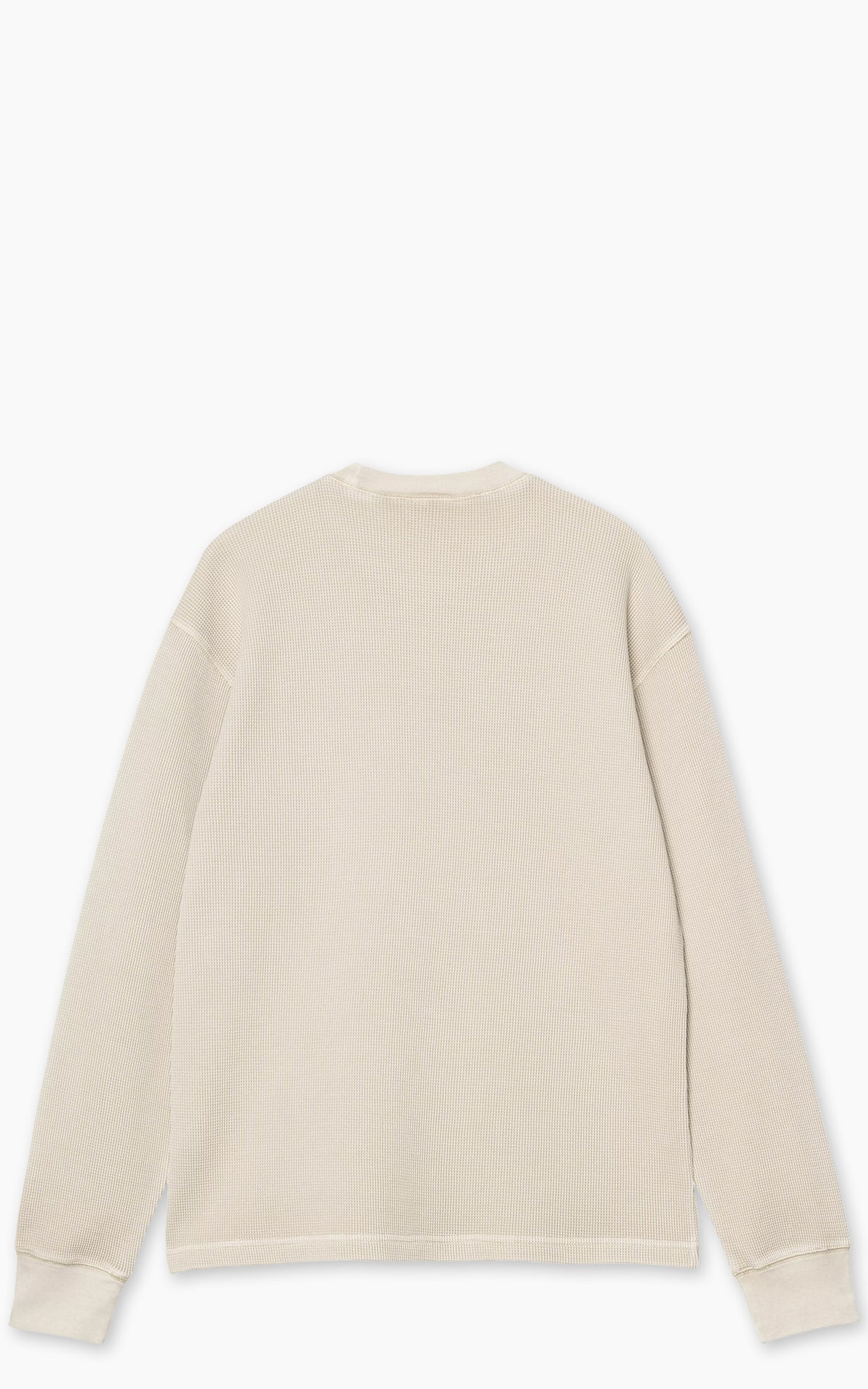 Carhartt WIP L/S Vista Waffle T-Shirt Garment Dyed Fleur De Sel