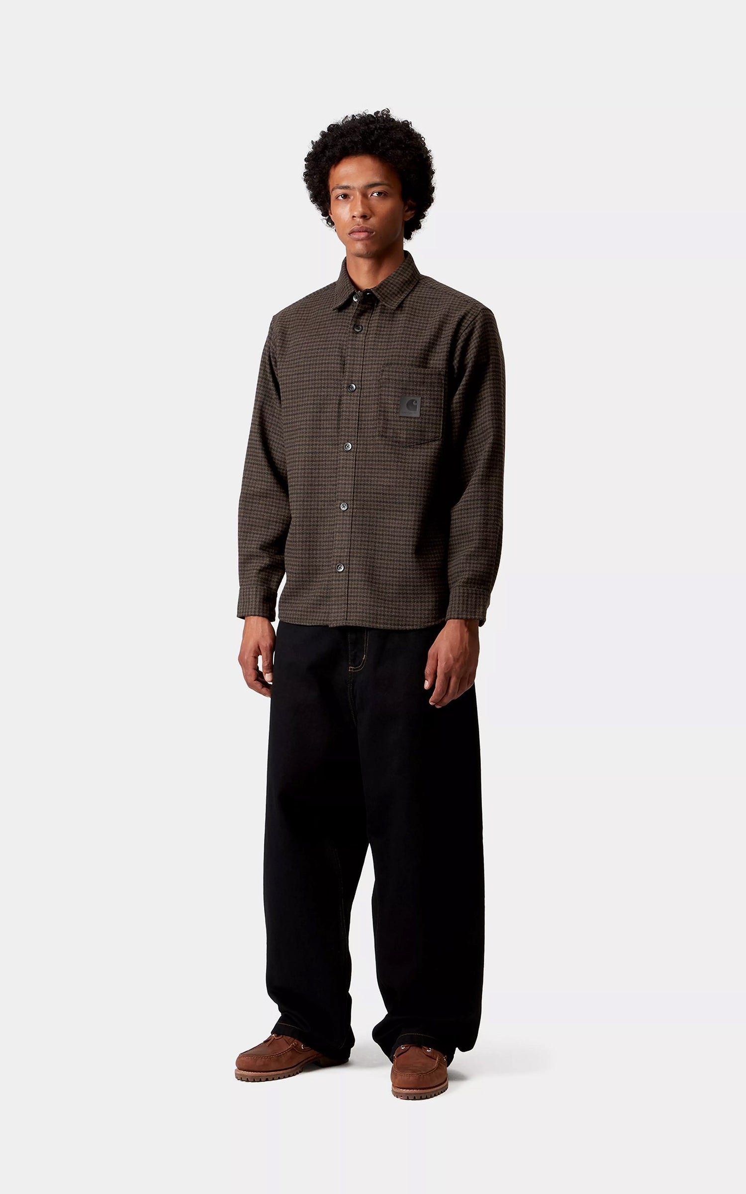 Carhartt WIP L/S Lowis Shirt Lowis Hounstooth/Vitola Heather