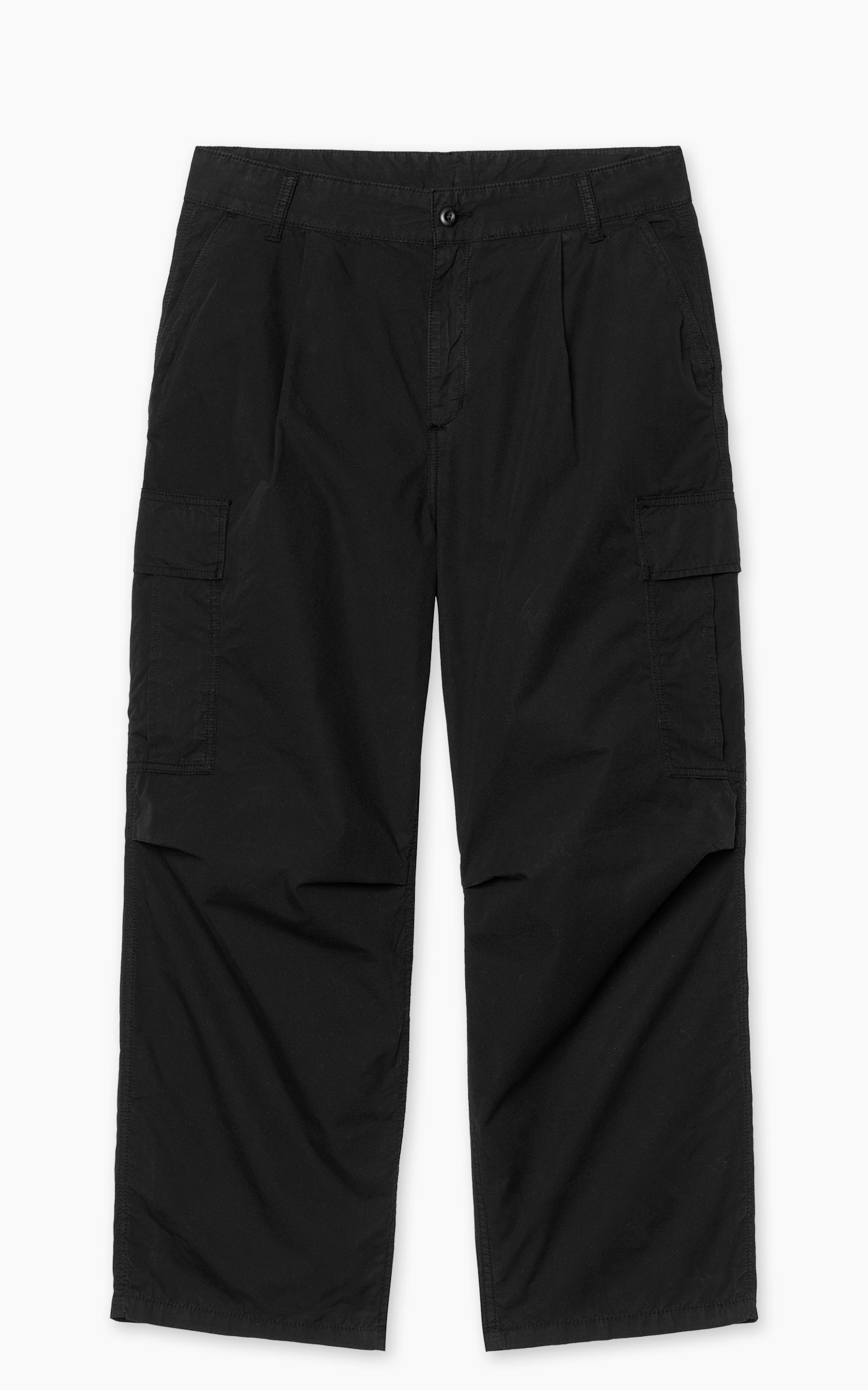 Carhartt WIP Cole Cargo Pant Cotton Palatine Poplin Garment Dyed Black