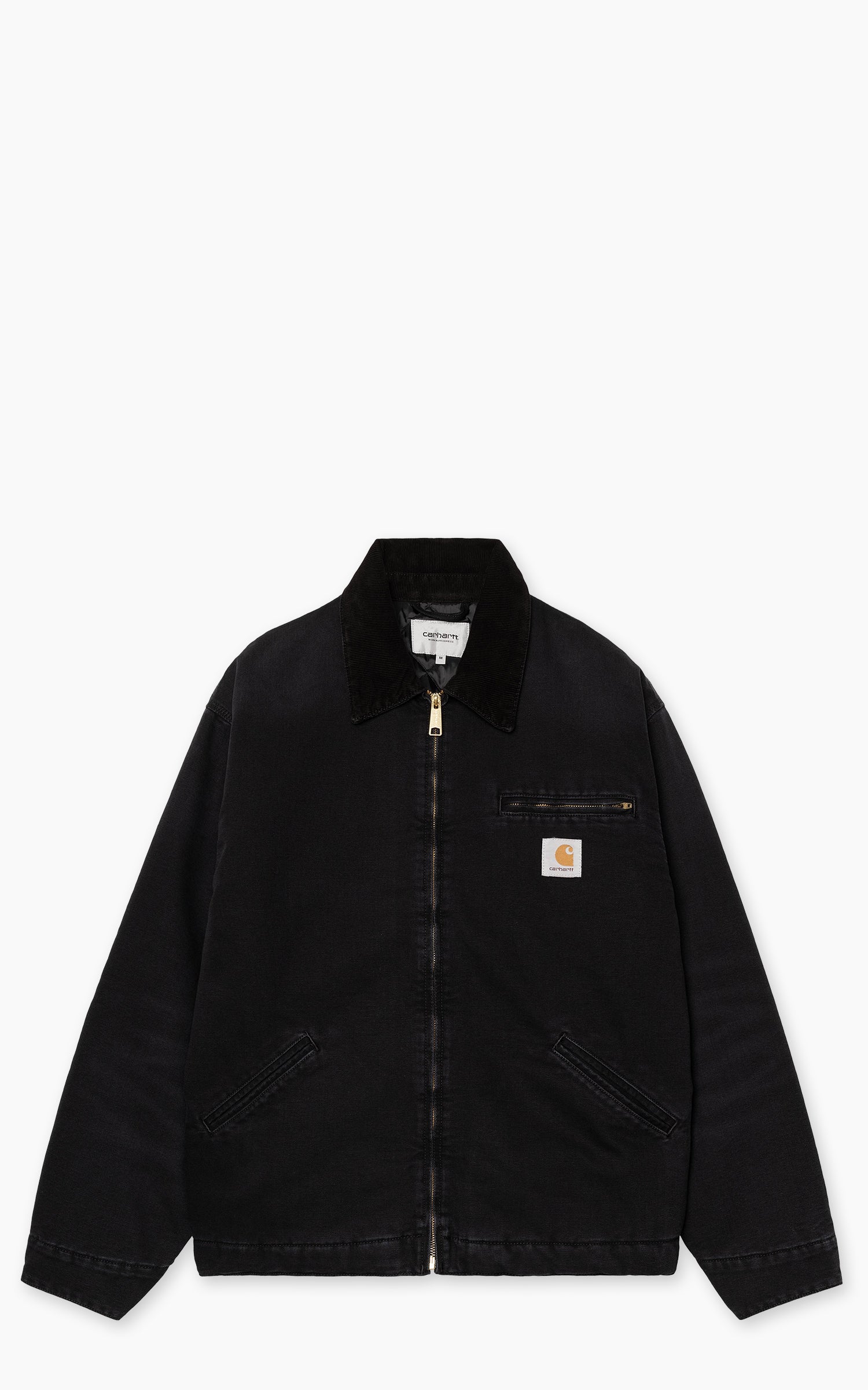 Carhartt WIP OG Detroit Jacket Dearborn Canvas Stone Black/Black
