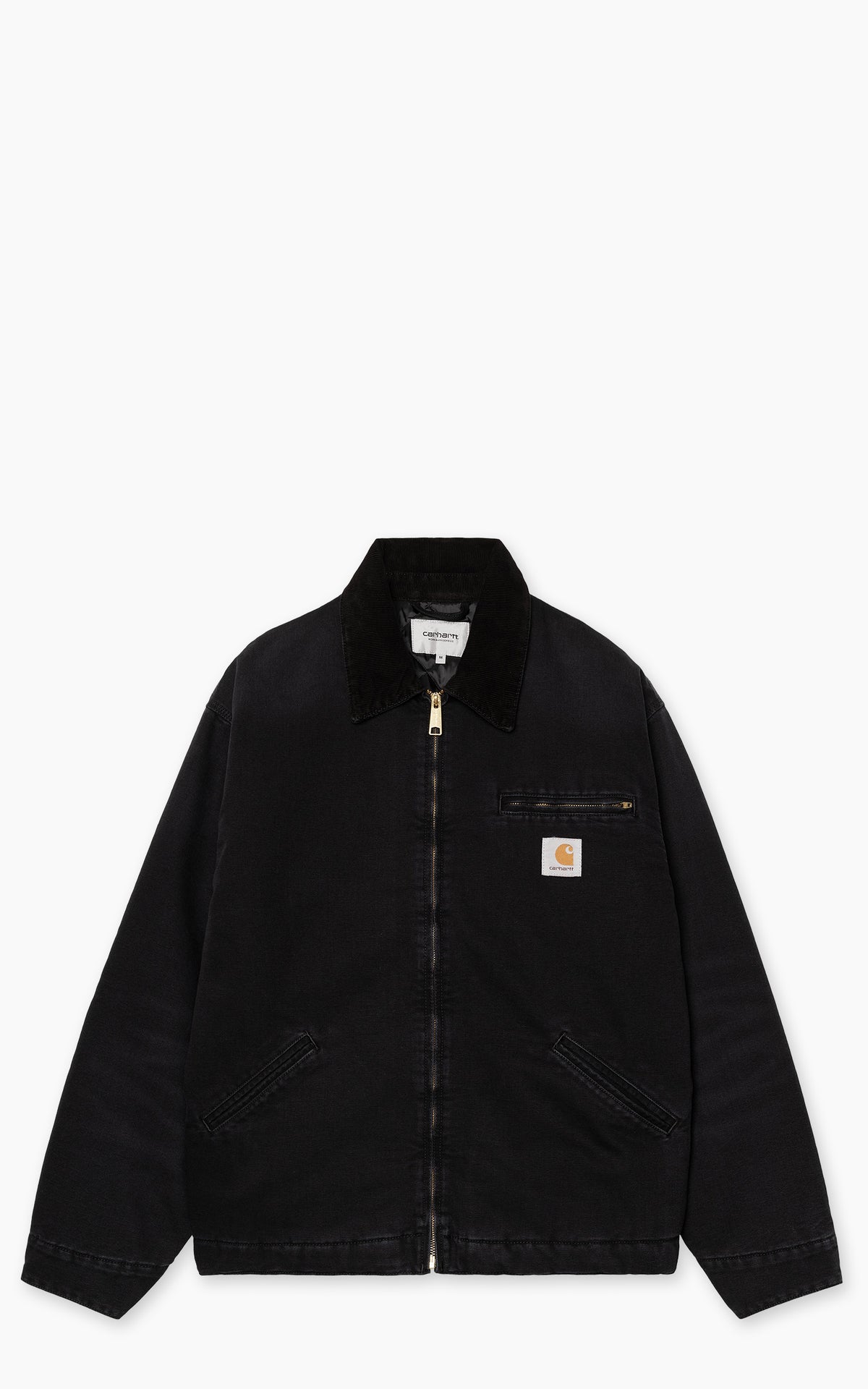 Carhartt WIP OG Detroit Jacket Dearborn Canvas Stone Black/Black