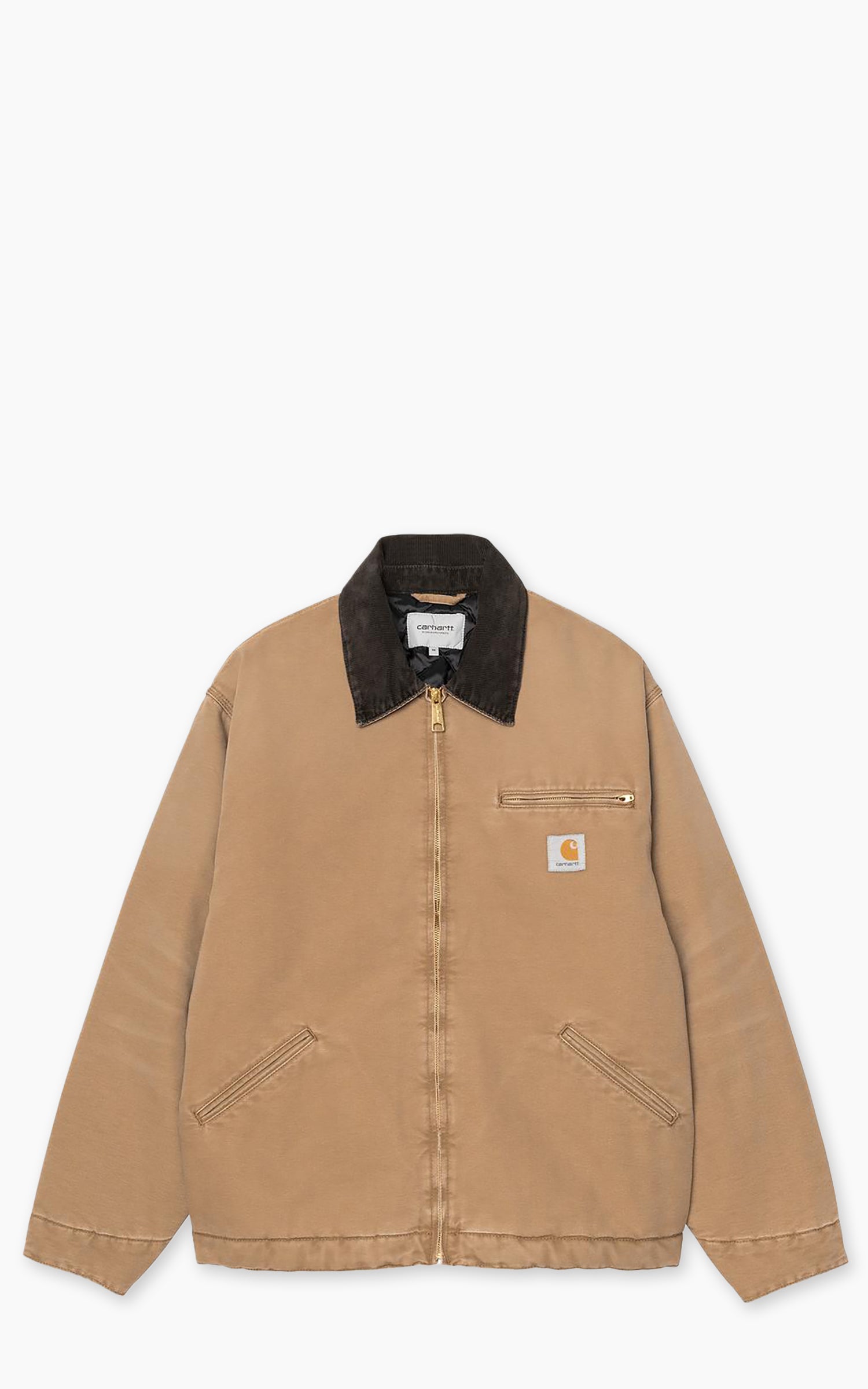 Carhartt WIP OG Detroit Jacket Dearborn Canvas Stone Hamilton Brown/Tobacco