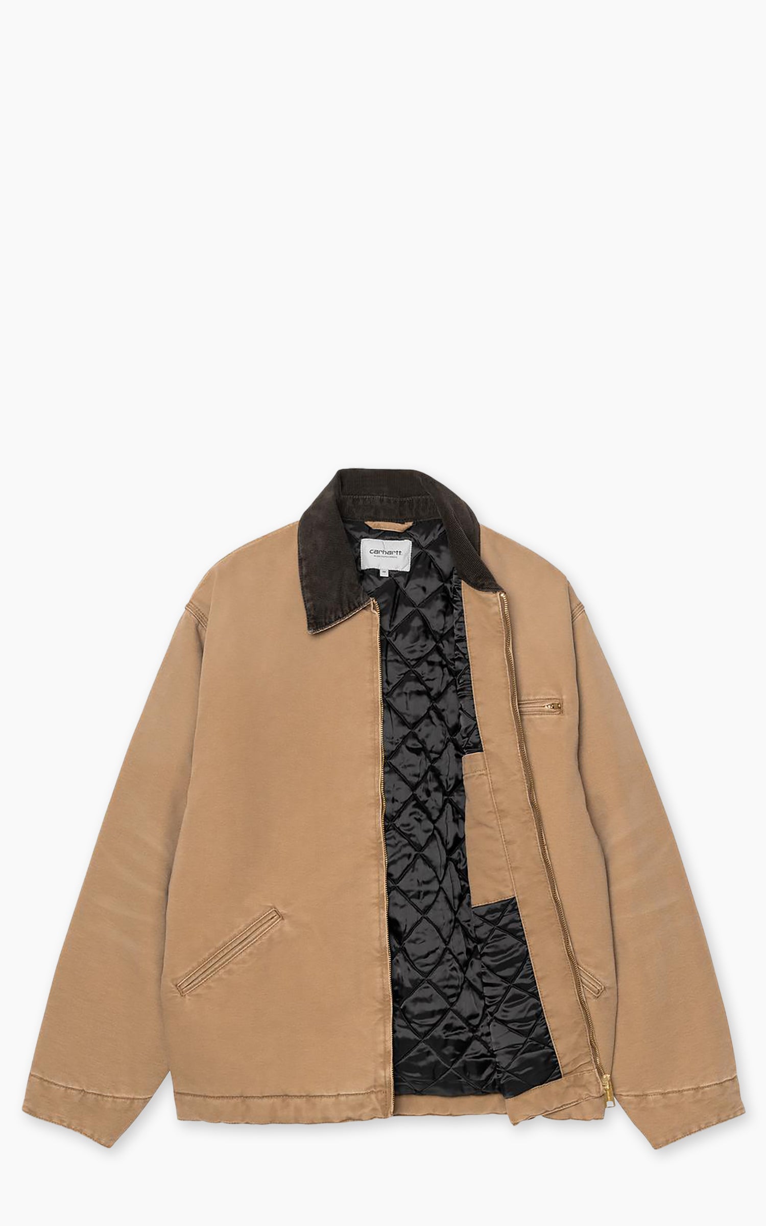 Carhartt WIP OG Detroit Jacket Dearborn Canvas Stone Hamilton Brown/Tobacco