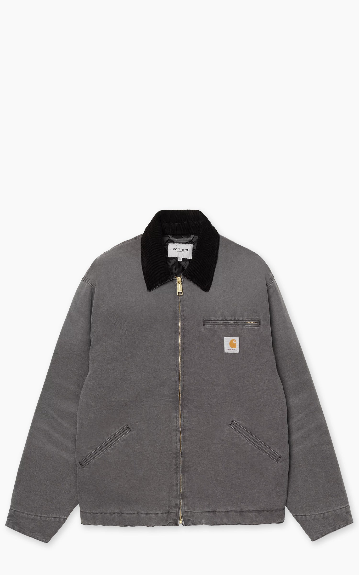 Carhartt WIP OG Detroit Jacket Dearborn Canvas Stone Graphite/Black