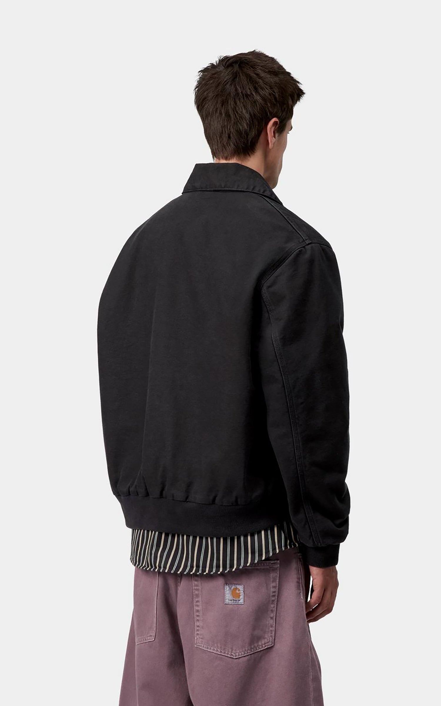 Carhartt WIP Stanton Jacket Deerfield Canvas Stone Washed Black