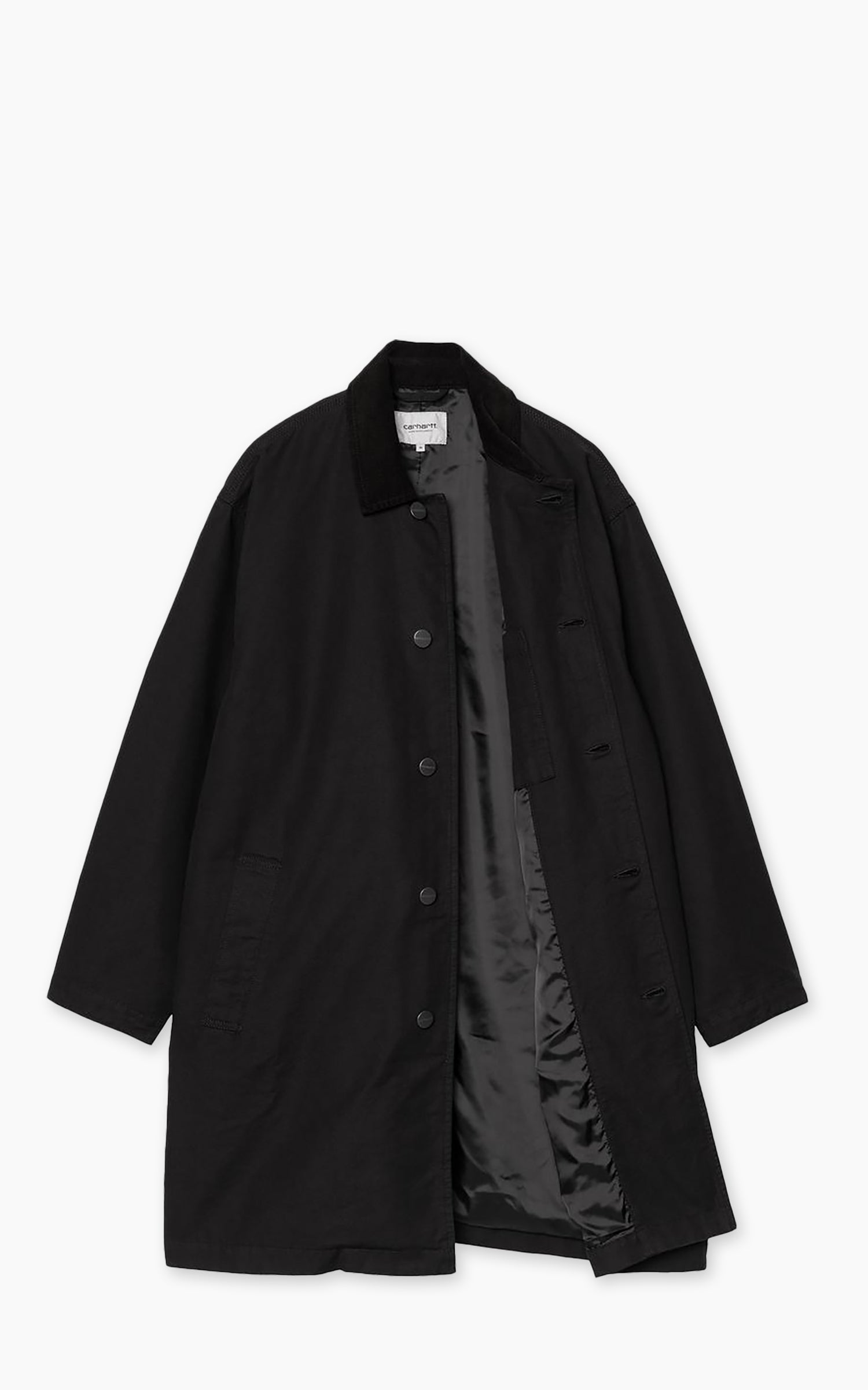 Carhartt WIP Webster Coat Hubbard Canvas Rinsed Black/Black