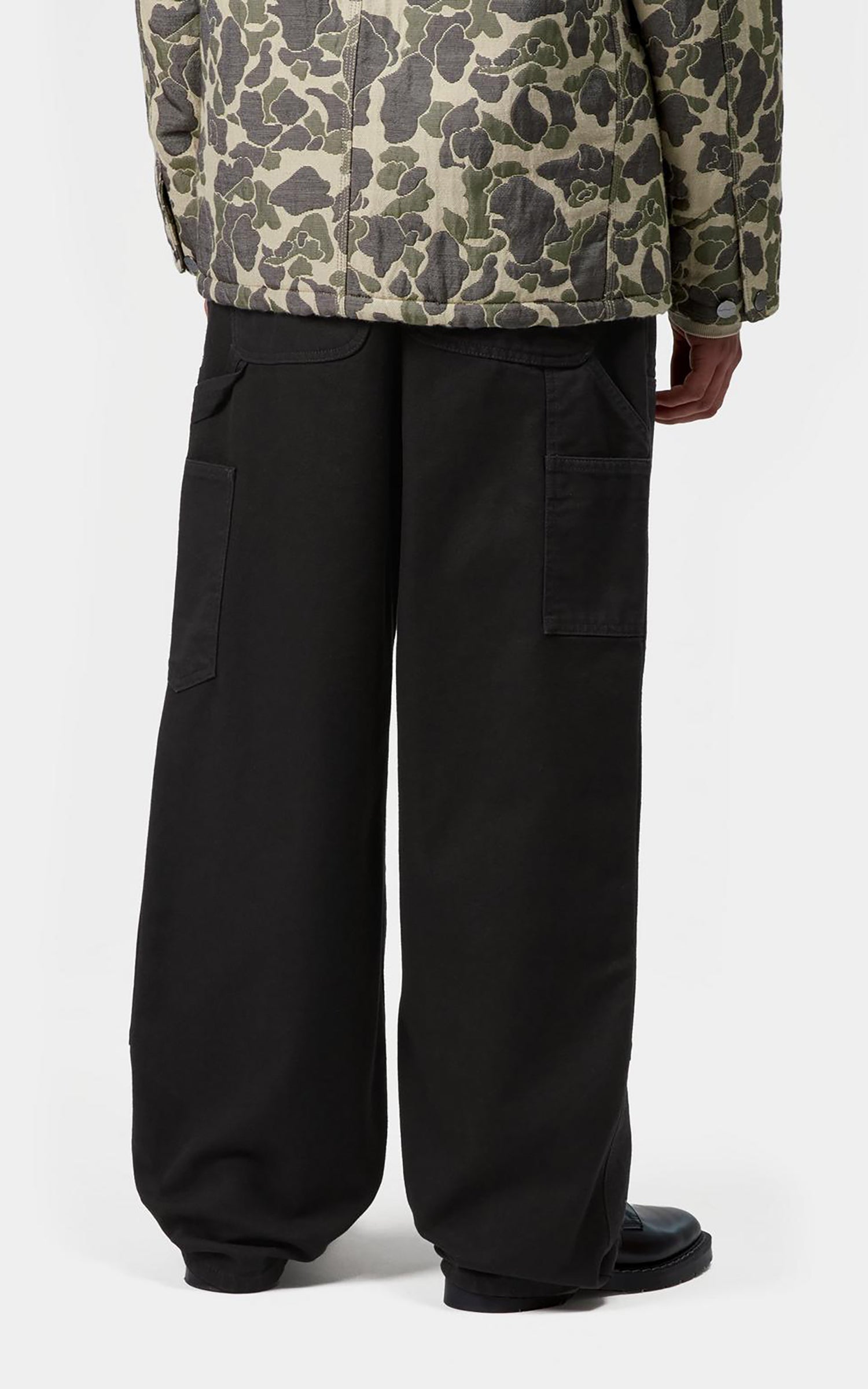 Carhartt WIP OG Double Knee Pant Deerfield Canvas Stone Washed Black