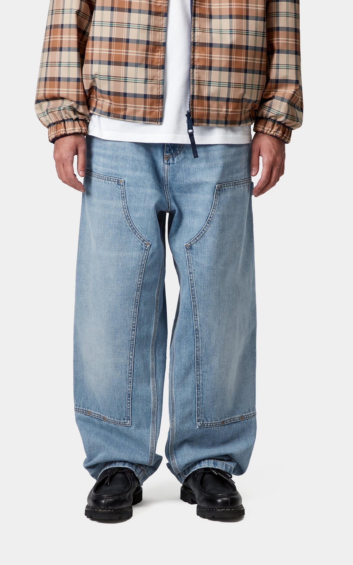 Carhartt WIP OG Double Knee Pant Camano Denim Burst Washed Blue