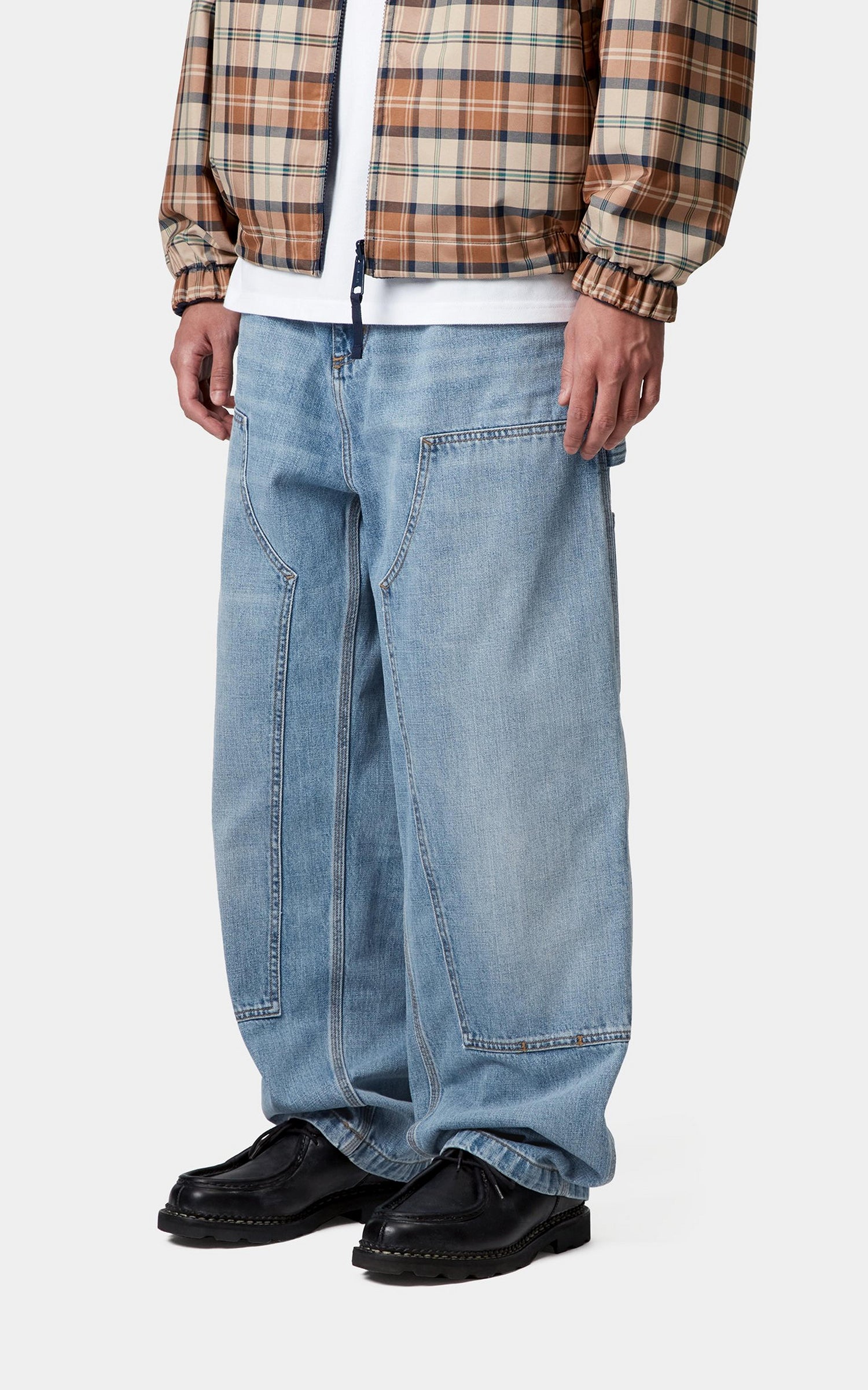 Carhartt WIP OG Double Knee Pant Camano Denim Burst Washed Blue