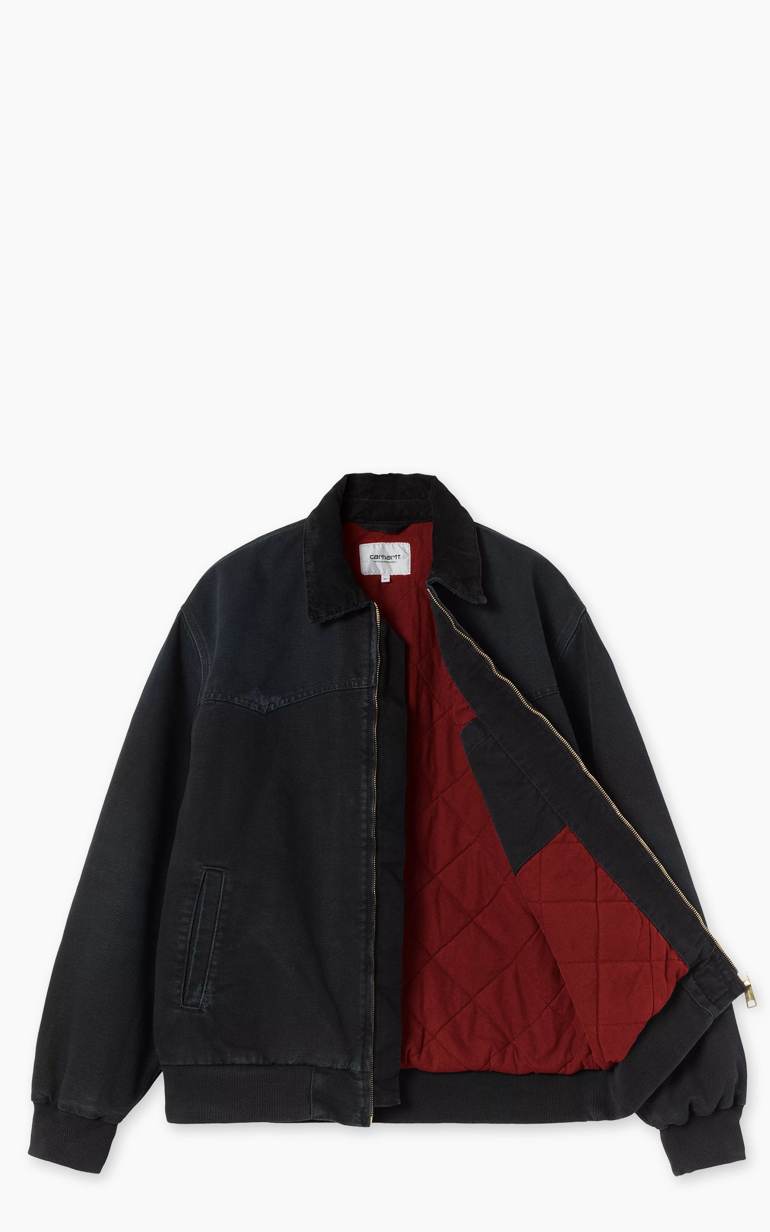 Carhartt WIP OG Santa Fe Jacket Dearborn Canvas Grind Washed Black/Black