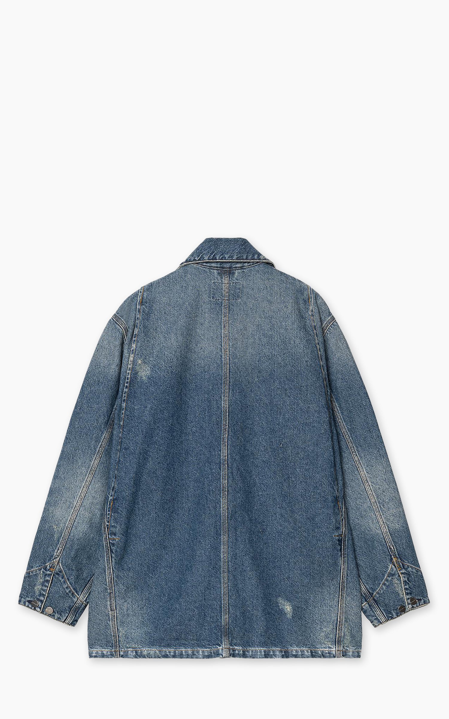 Carhartt WIP Aden Chore Coat Bradenton Denim Blue Grind Wash