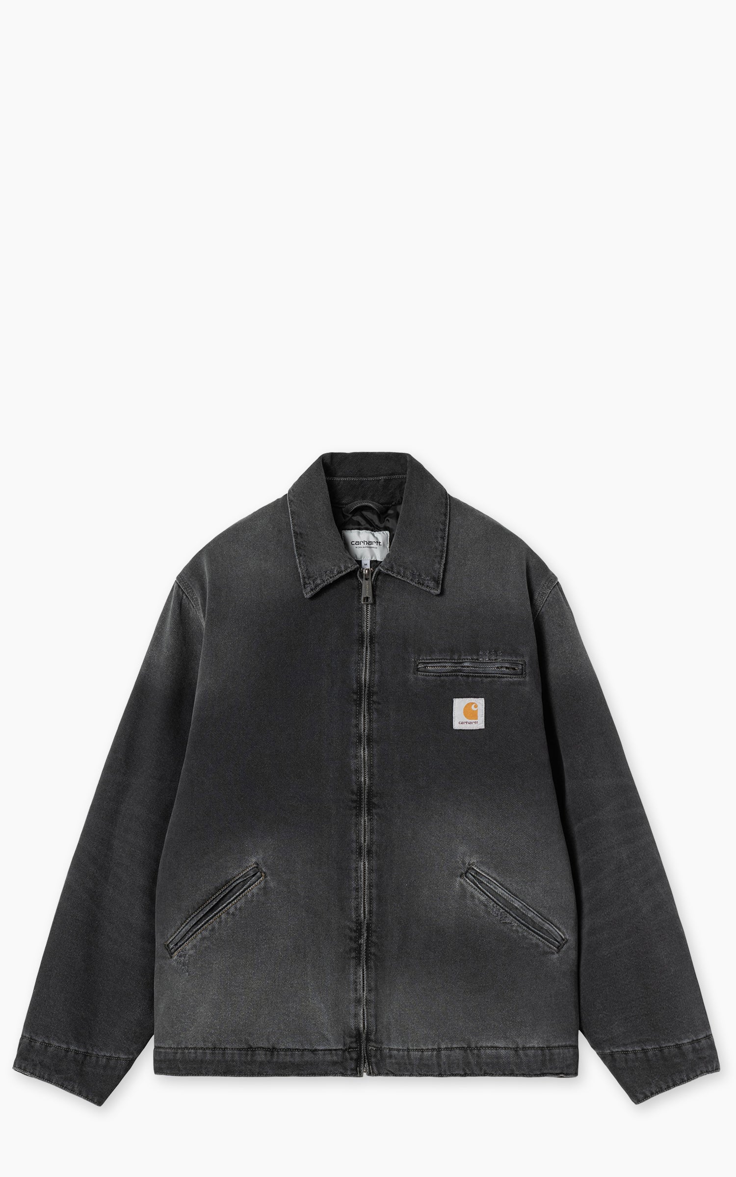 Carhartt WIP OG Detroit Jacket Bradenton Denim Grind Washed Black