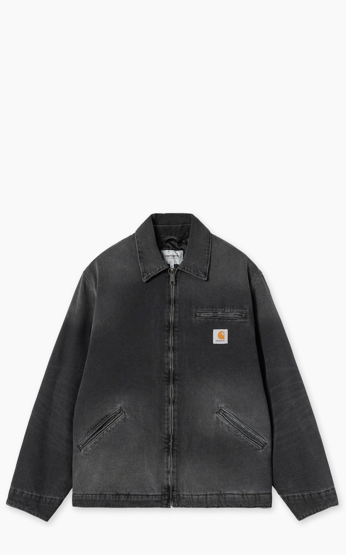 Carhartt WIP OG Detroit Jacket Bradenton Denim Grind Washed Black
