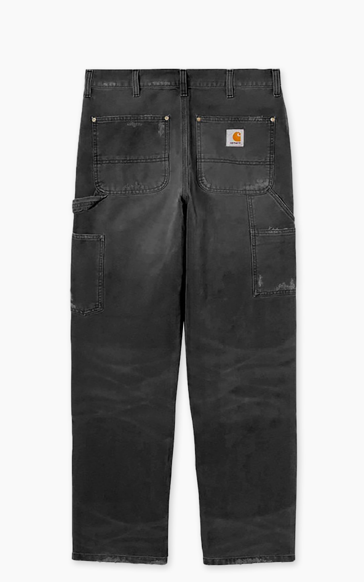 Carhartt WIP Double Knee Pant Dearborn Canvas Grind Wash Black