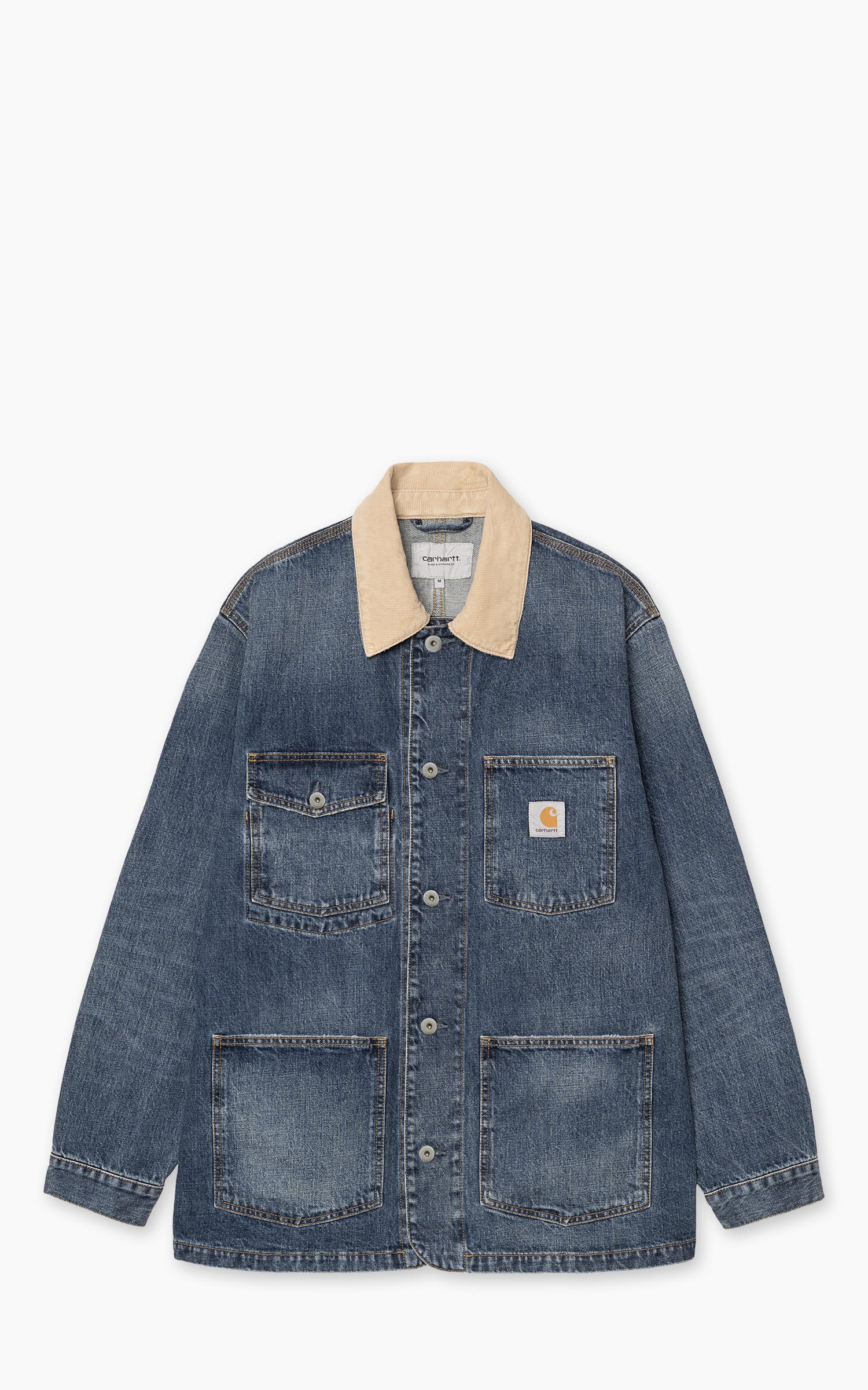 Carhartt WIP Warren Chore Coat Camano Denim Dark Used Blue/Dusty H Brown