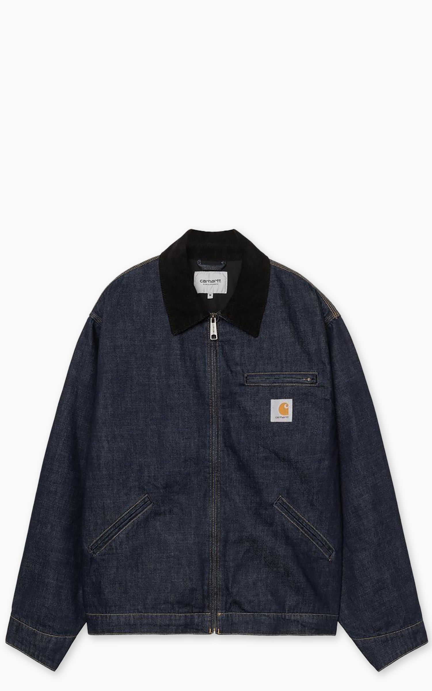 Carhartt WIP OG Detroit Jacket Camano Denim Rinsed Blue/Black